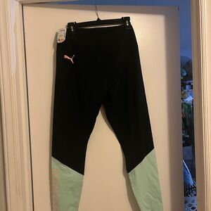 Puma Black and Mint Leggings